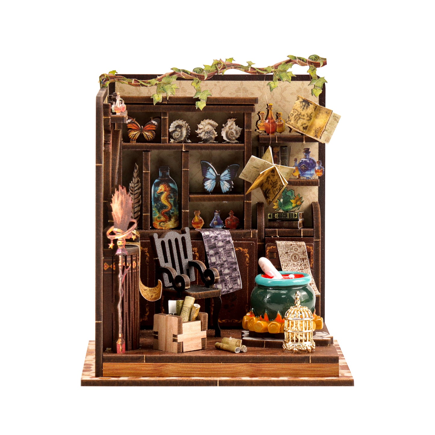 TJWFUNFUN Tiny Havens Collection – Alchemy Master DIY Mini House, 92 PCS, Difficulty ★