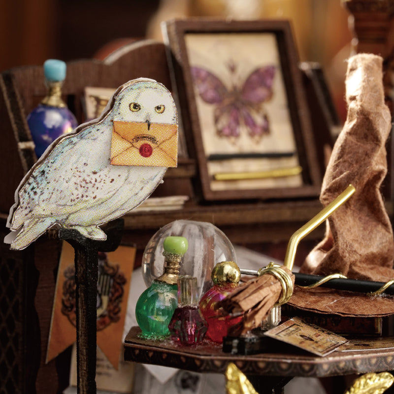 TJWFUNFUN Time Magic – DIY Dream Bottle Miniature Kit | Wizard Study Scene with LED Light | Handcrafted Glass Jar Model for Magic Lovers & Collectors