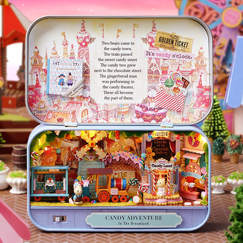 Candy Adventure Box Theatre – Dreamland Trilogy Miniature Kit | DIY Handcrafted Scene by TJWFUNFUN