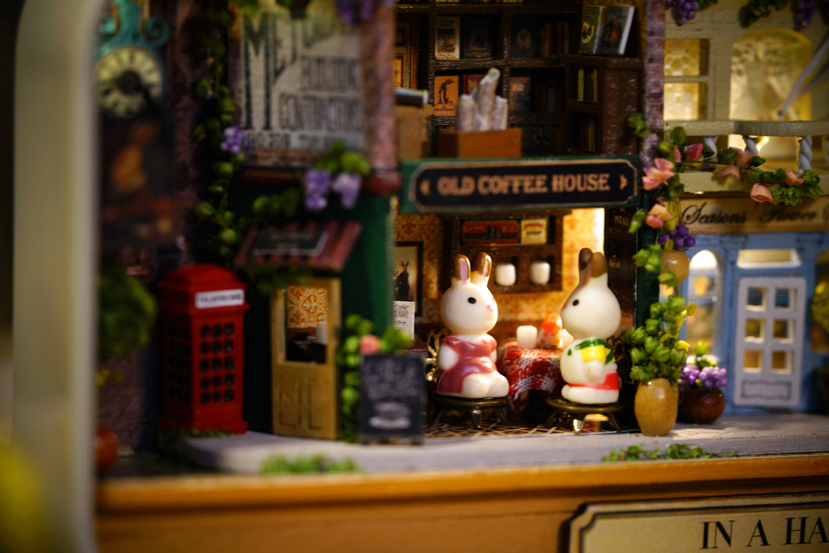 In a Happy Corner Box Theatre – Nostalgic Street Miniature Kit | DIY Handcrafted Scene by TJWFUNFUN