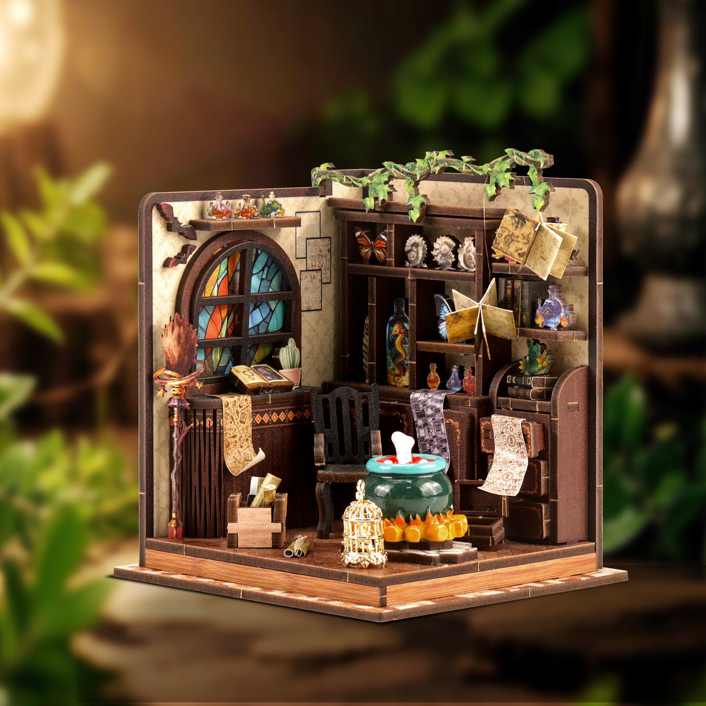 TJWFUNFUN DIY Miniature House – Magic Potion Workshop, 92 Pieces ★ Difficulty: ★