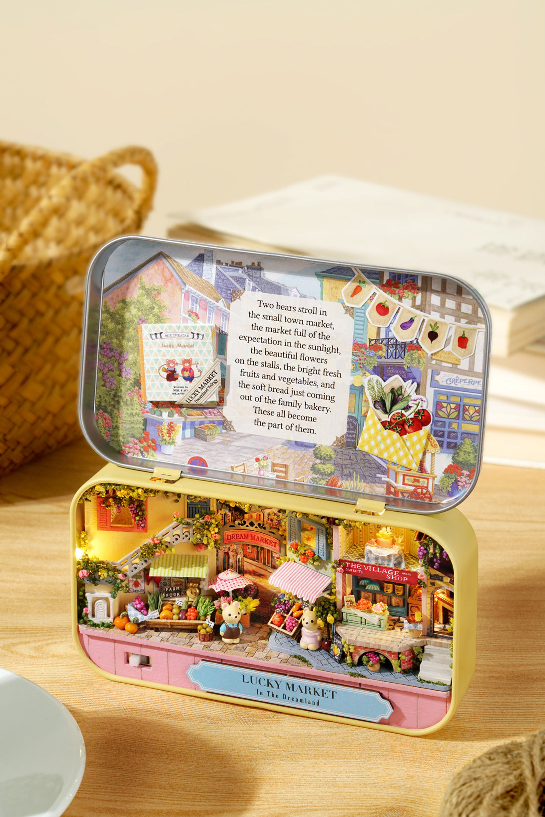 Lucky Market Box Theatre – Dreamland Trilogy Miniature Kit | DIY Handcrafted Scene by TJWFUNFUN