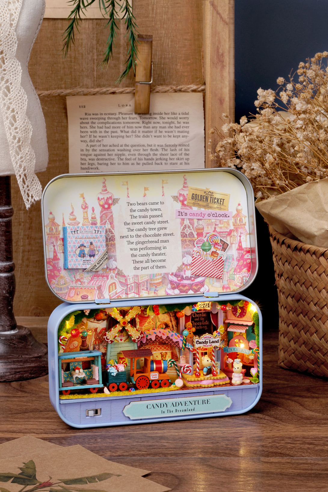 Candy Adventure Box Theatre – Dreamland Trilogy Miniature Kit | DIY Handcrafted Scene by TJWFUNFUN