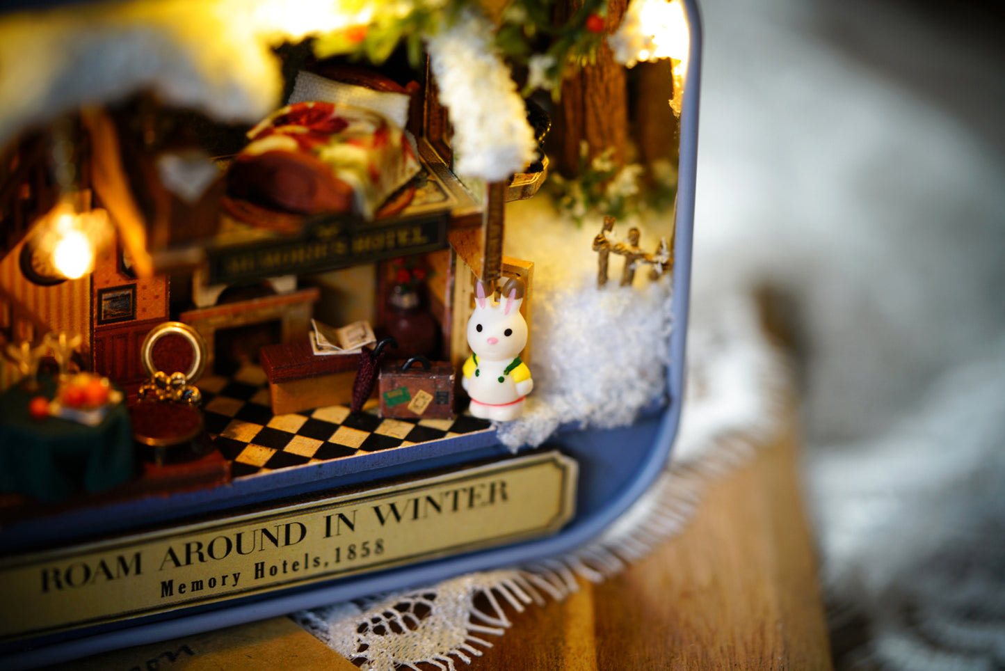 Roam Around in Winter Box Theatre – Winter Voyage Miniature Kit | DIY Handcrafted Scene by TJWFUNFUN