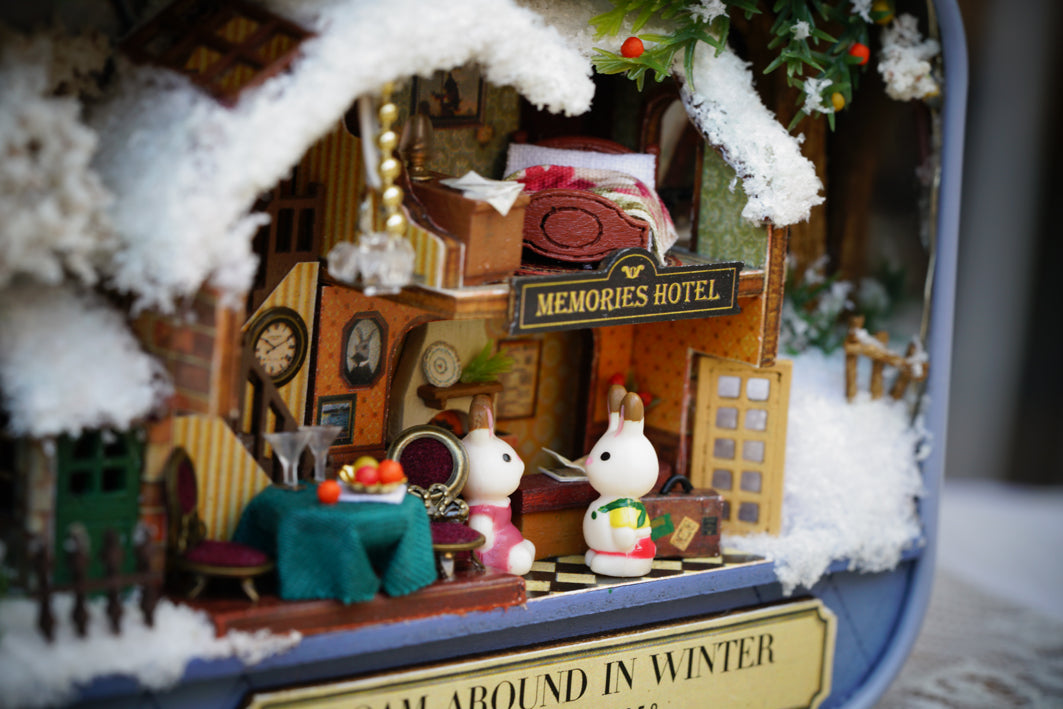 Roam Around in Winter Box Theatre – Winter Voyage Miniature Kit | DIY Handcrafted Scene by TJWFUNFUN