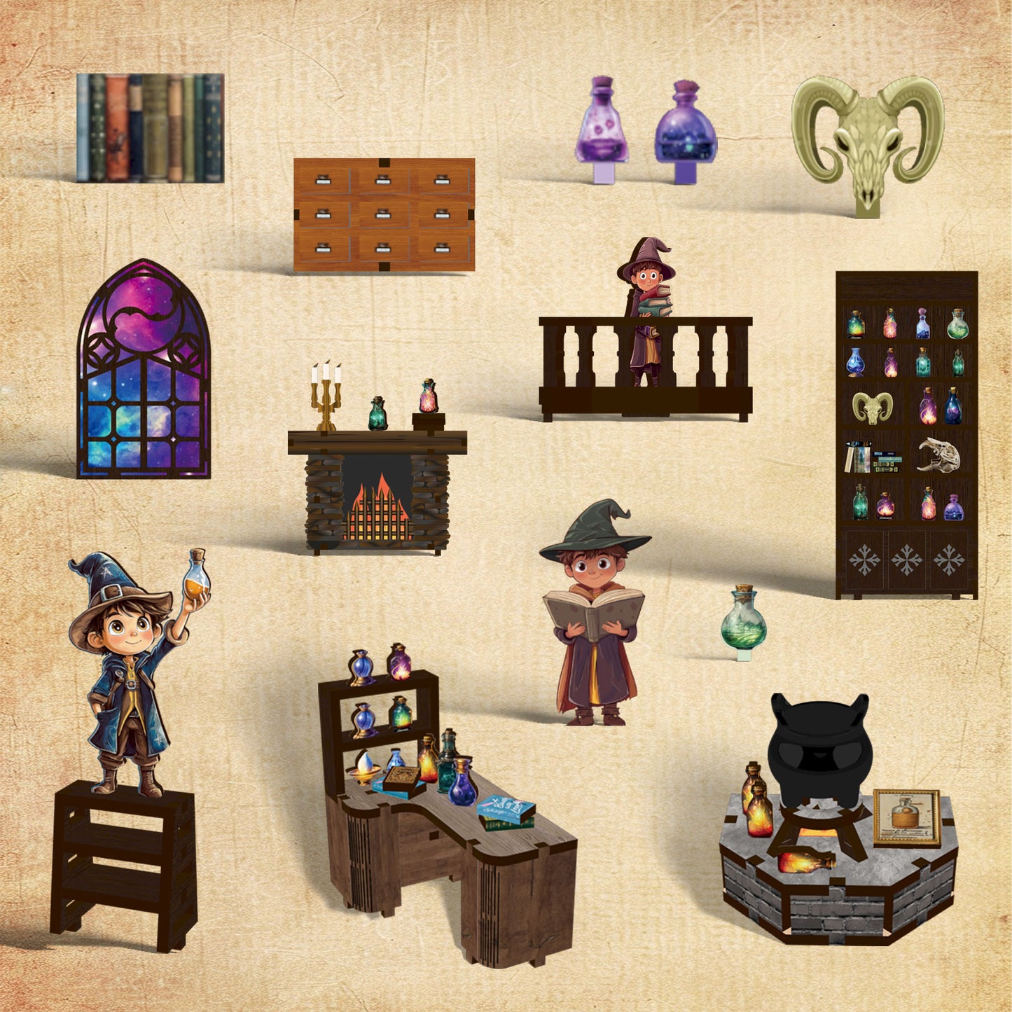 TJWFUNFUN DIY Book Nook Kit – Dark Box Mystery Case Alchemy Master | Difficulty: ★★★★☆ | 396 Pieces | 8–10 Hours Assembly | 3D Wooden Puzzle Miniature Model with LED Lights for Bookshelf Decoration