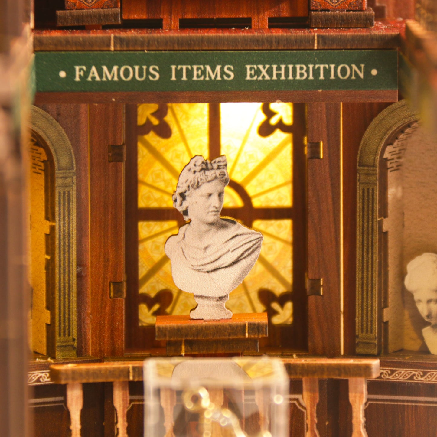 TJWFUNFUN The Philosophical Library DIY Book Nook Kit, 430PCS Wooden Miniature Bookshelf Diorama with LED Lights – Difficulty ★★★