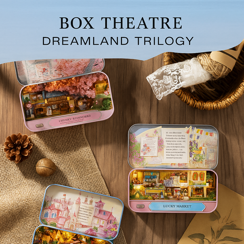Cherry Blossoms Box Theatre – Dreamland Trilogy Miniature Kit | DIY Handcrafted Scene by TJWFUNFUN