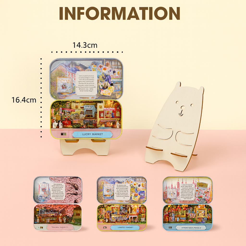 Cherry Blossoms Box Theatre – Dreamland Trilogy Miniature Kit | DIY Handcrafted Scene by TJWFUNFUN