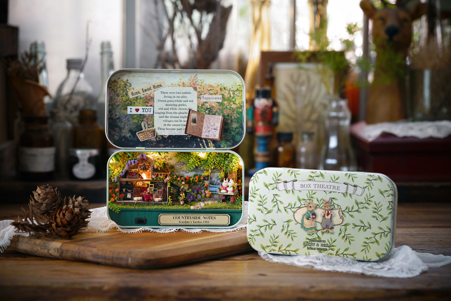 Countryside Notes Box Theatre – Garden Diary Miniature Kit | DIY Handcrafted Scene by TJWFUNFUN