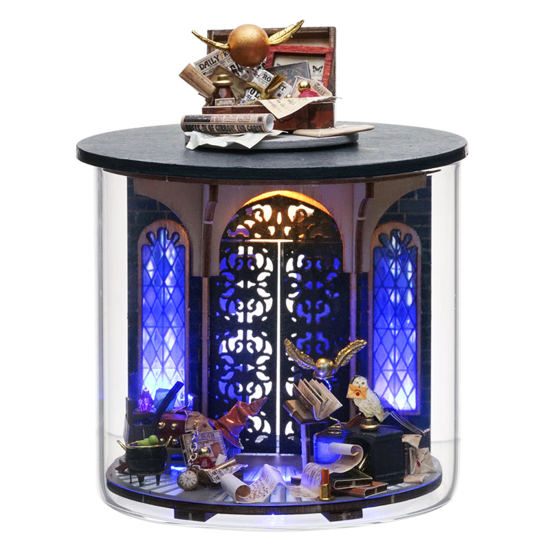TJWFUNFUN Magic Gate – DIY Dream Bottle Miniature Kit | Enchanted Wizard Hall Scene with LED Light | Handcrafted Glass Jar Model for Magic & Fantasy Lovers