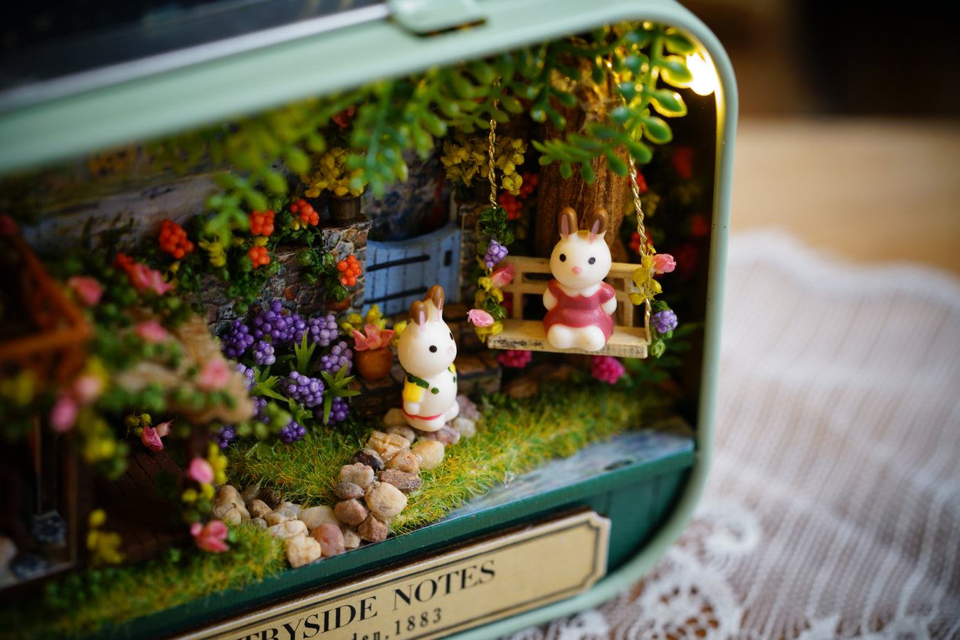 Countryside Notes Box Theatre – Garden Diary Miniature Kit | DIY Handcrafted Scene by TJWFUNFUN