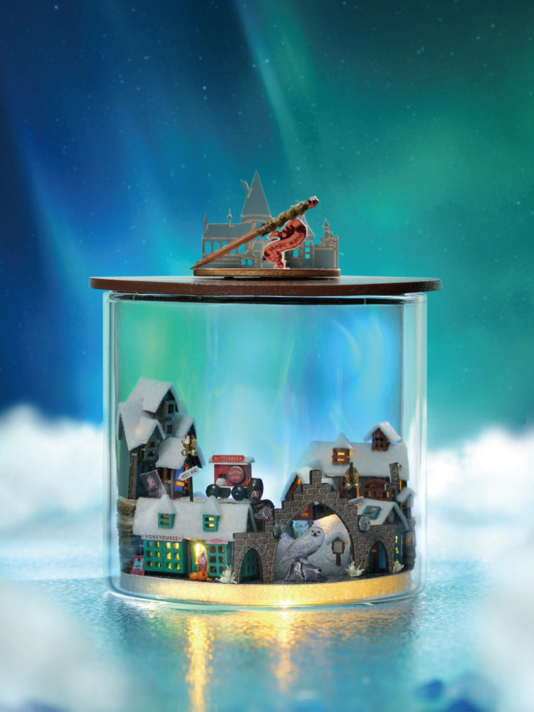 TJWFUNFUN Magic Light – DIY Dream Bottle Miniature Kit | Fantasy Village Scene with LED Light | Handcrafted Glass Jar Model for Magic Lovers & Collectors