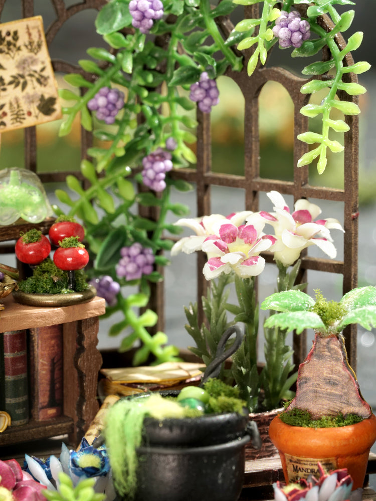 TJWFUNFUN Magic Garden – DIY Dream Bottle Miniature Kit | Enchanted Greenhouse Scene with LED Light | Handcrafted Glass Jar Model for Nature & Fantasy Lovers