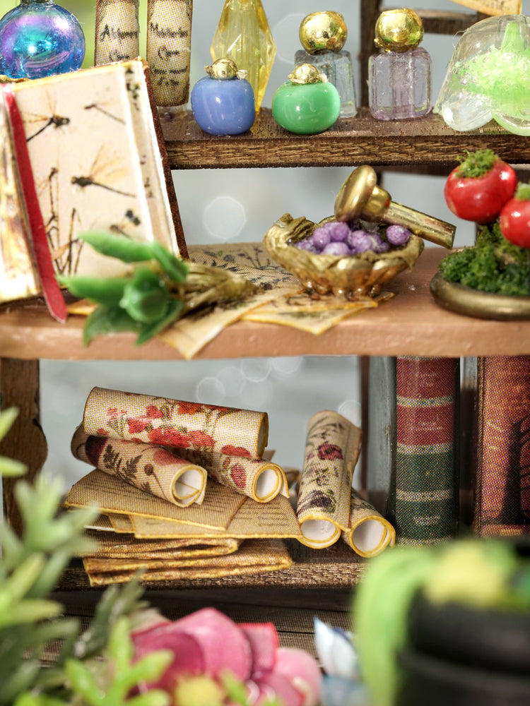 TJWFUNFUN Magic Garden – DIY Dream Bottle Miniature Kit | Enchanted Greenhouse Scene with LED Light | Handcrafted Glass Jar Model for Nature & Fantasy Lovers