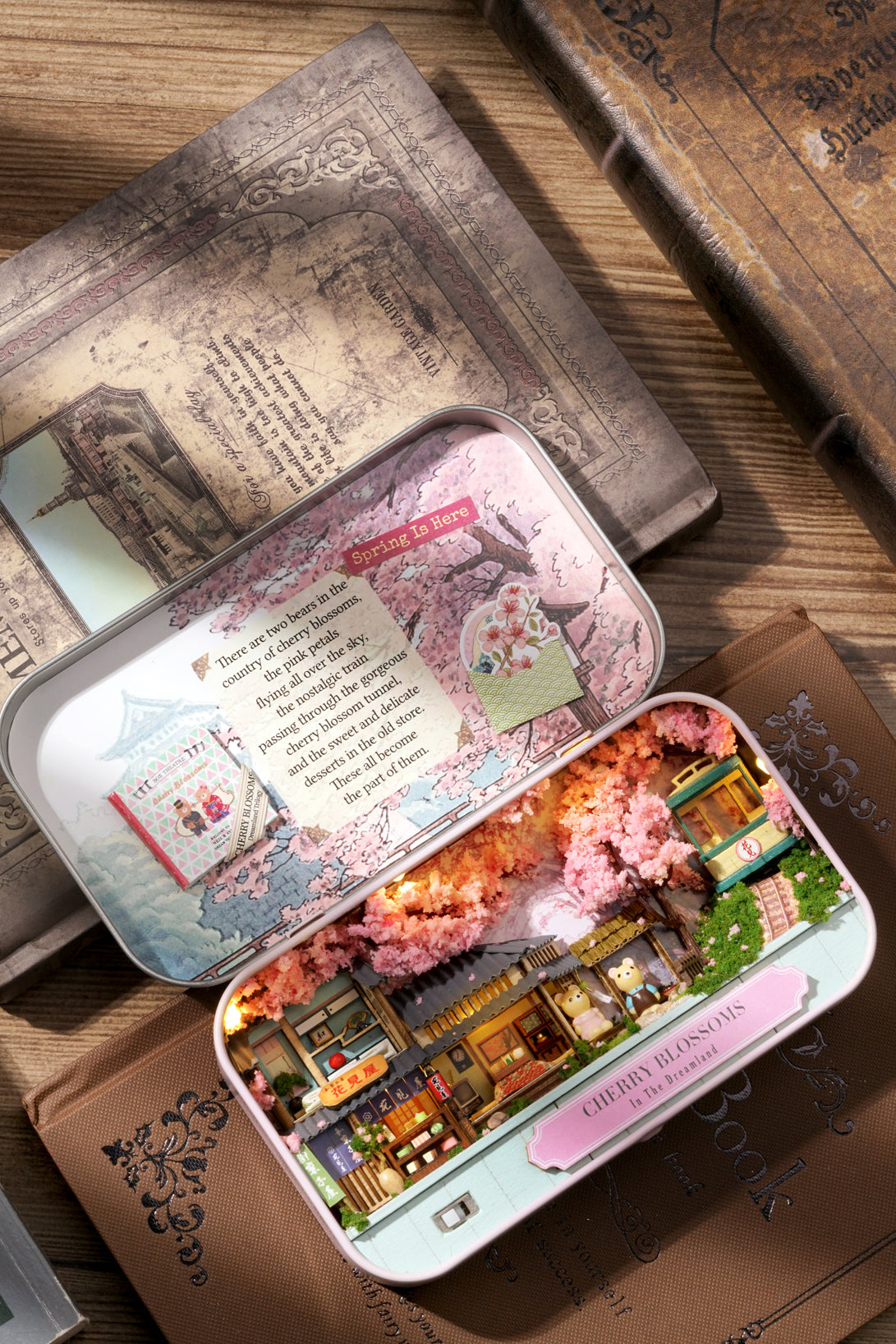 Cherry Blossoms Box Theatre – Dreamland Trilogy Miniature Kit | DIY Handcrafted Scene by TJWFUNFUN