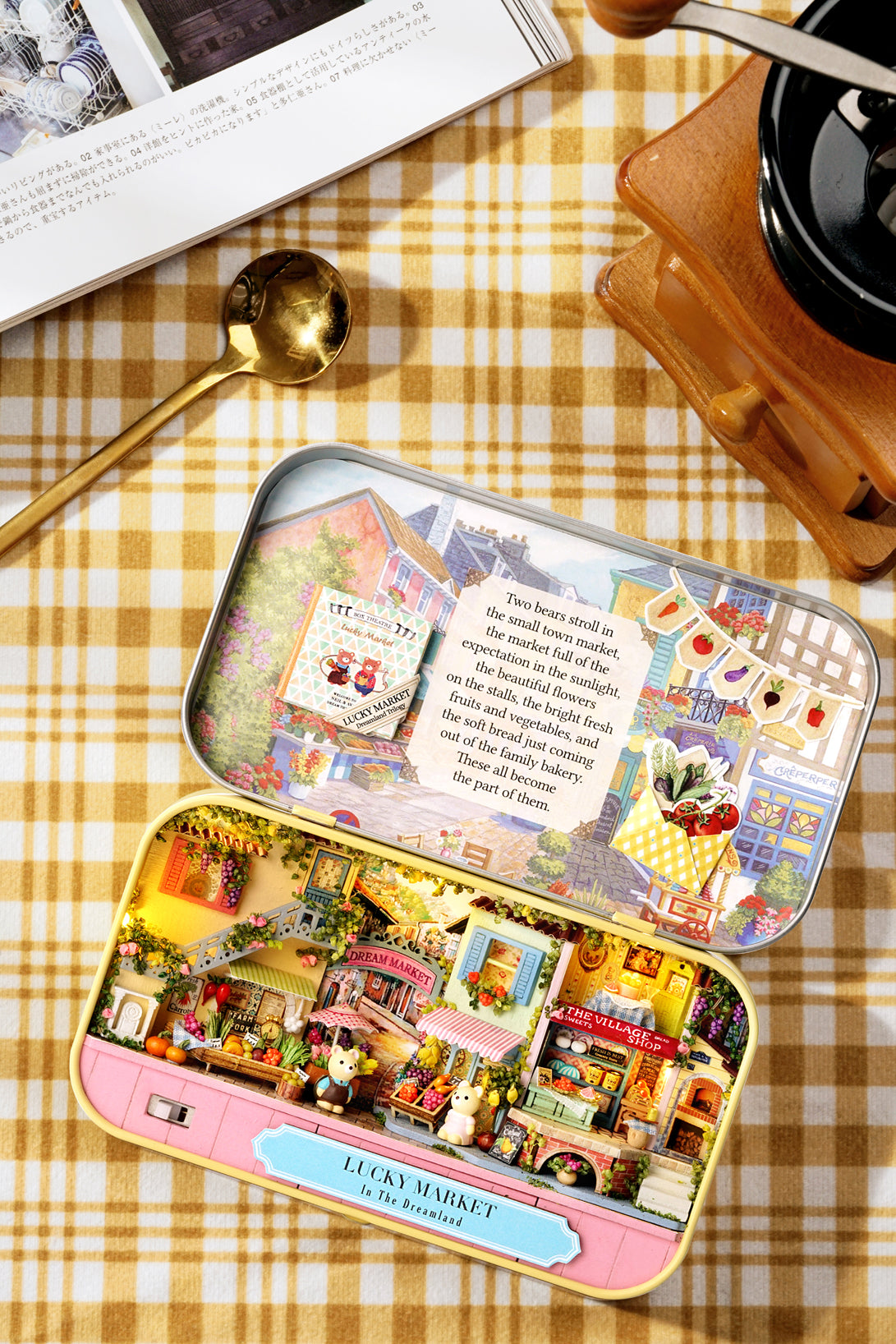 Lucky Market Box Theatre – Dreamland Trilogy Miniature Kit | DIY Handcrafted Scene by TJWFUNFUN