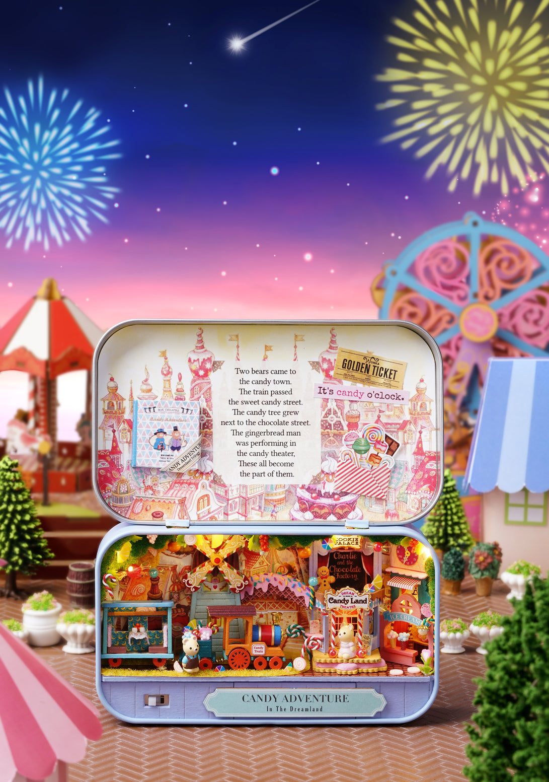 Candy Adventure Box Theatre – Dreamland Trilogy Miniature Kit | DIY Handcrafted Scene by TJWFUNFUN