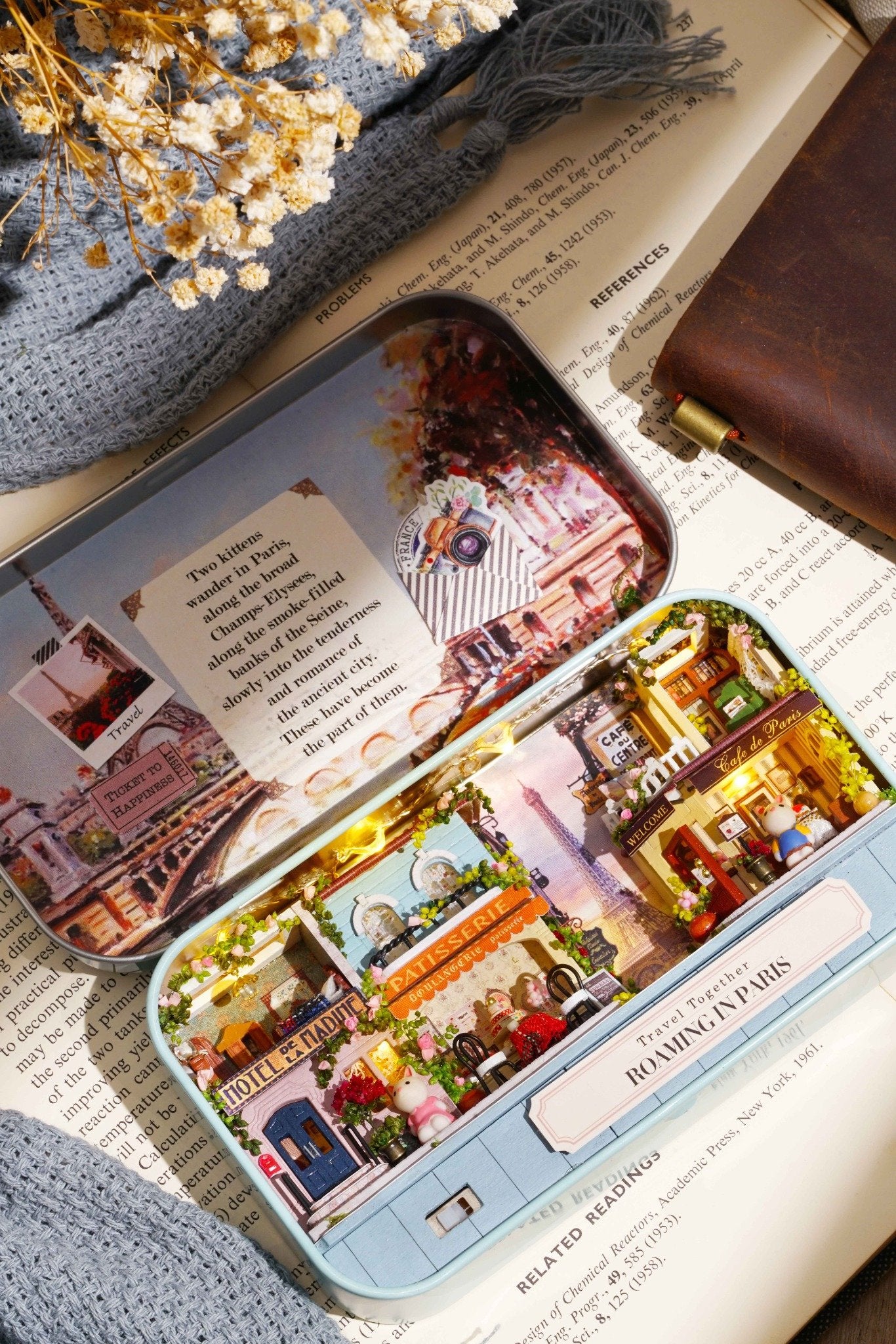 Roaming in Paris Box Theatre – Dreamland Trilogy Miniature Kit | DIY Handcrafted Scene by TJWFUNFUN