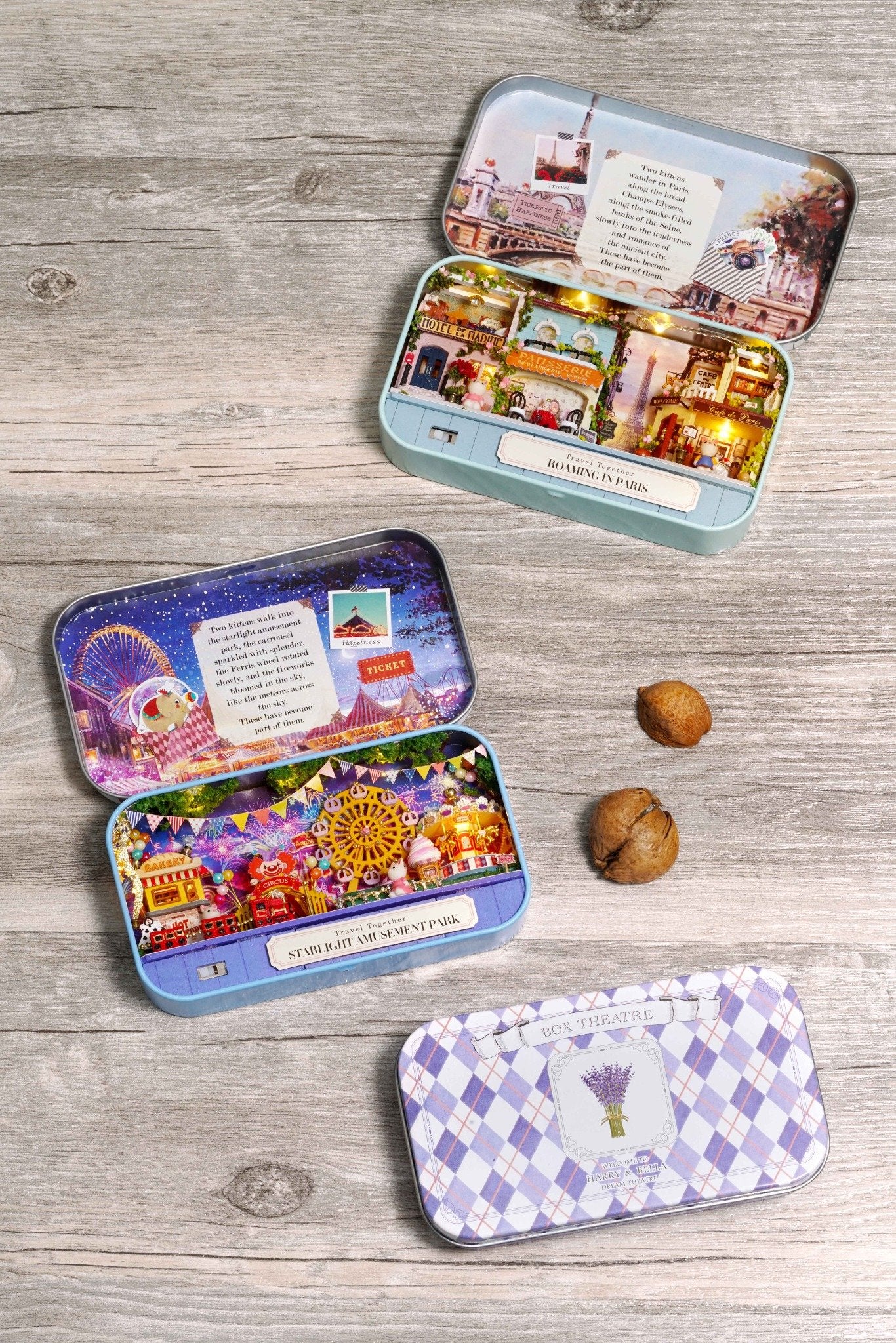 Roaming in Paris Box Theatre – Dreamland Trilogy Miniature Kit | DIY Handcrafted Scene by TJWFUNFUN