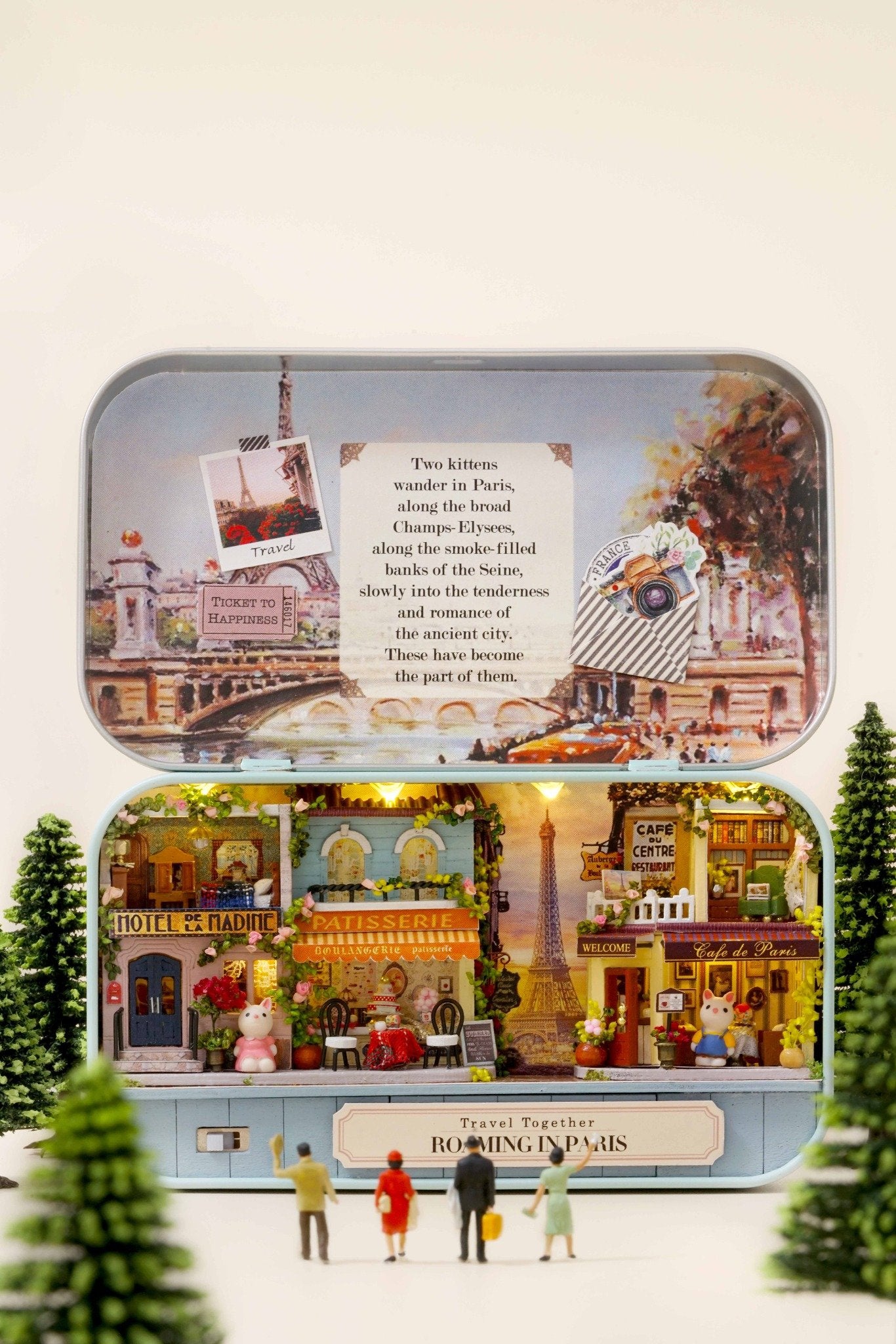 Roaming in Paris Box Theatre – Dreamland Trilogy Miniature Kit | DIY Handcrafted Scene by TJWFUNFUN