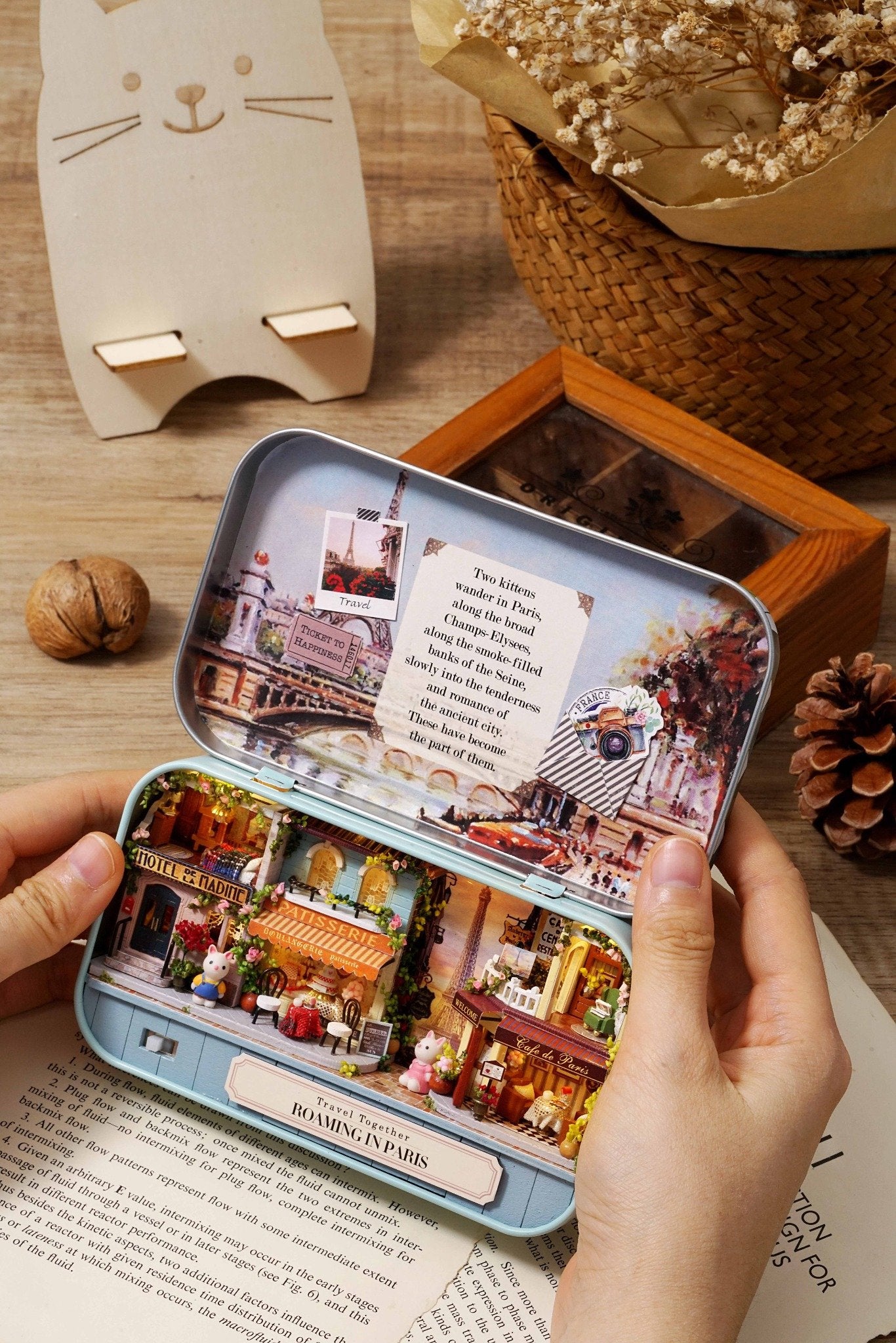Roaming in Paris Box Theatre – Dreamland Trilogy Miniature Kit | DIY Handcrafted Scene by TJWFUNFUN
