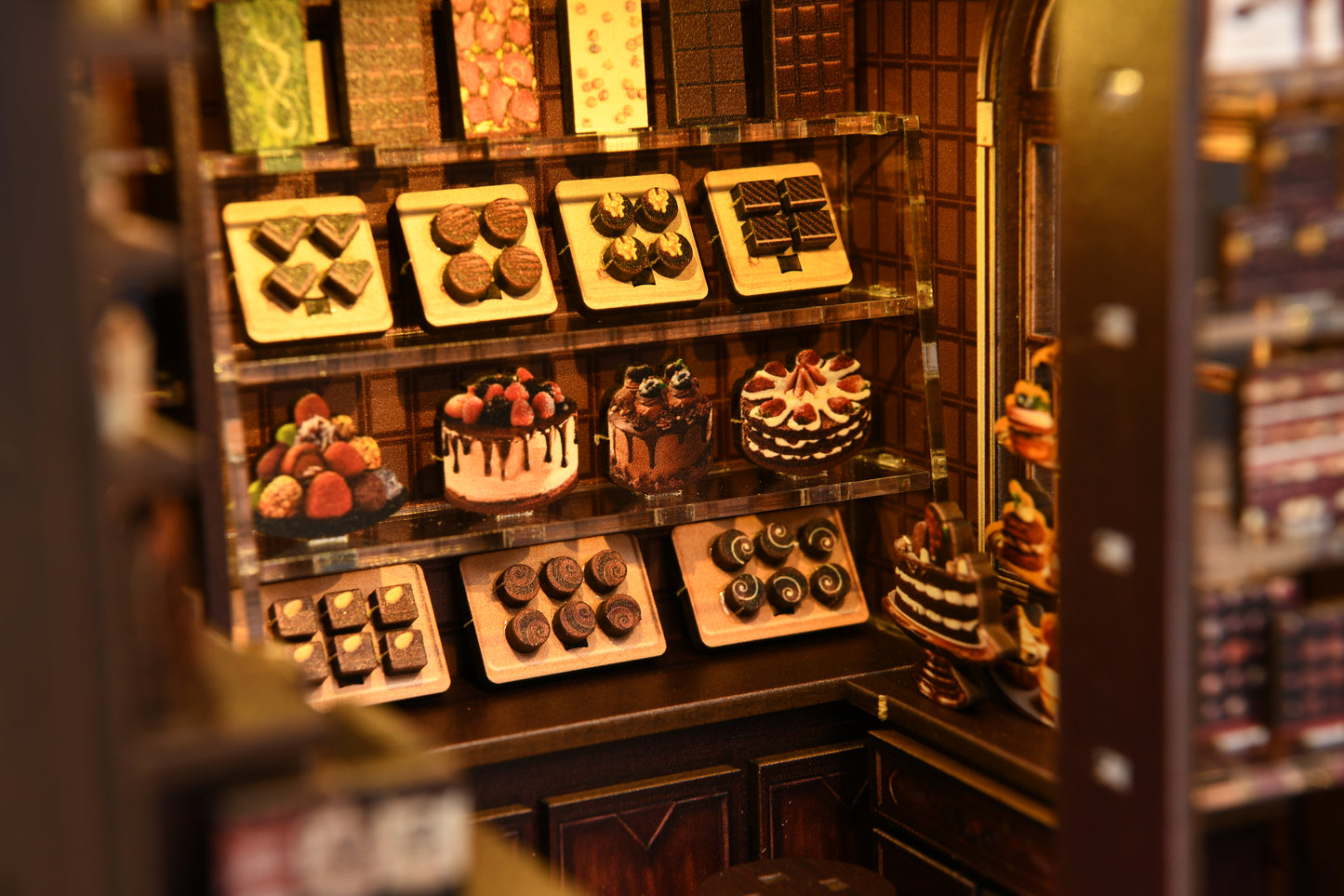 TJWFUNFUN Tiny Havens Collection – Sweet Chapter DIY Book Nook with LED Light, 189 PCS, Difficulty ★★★