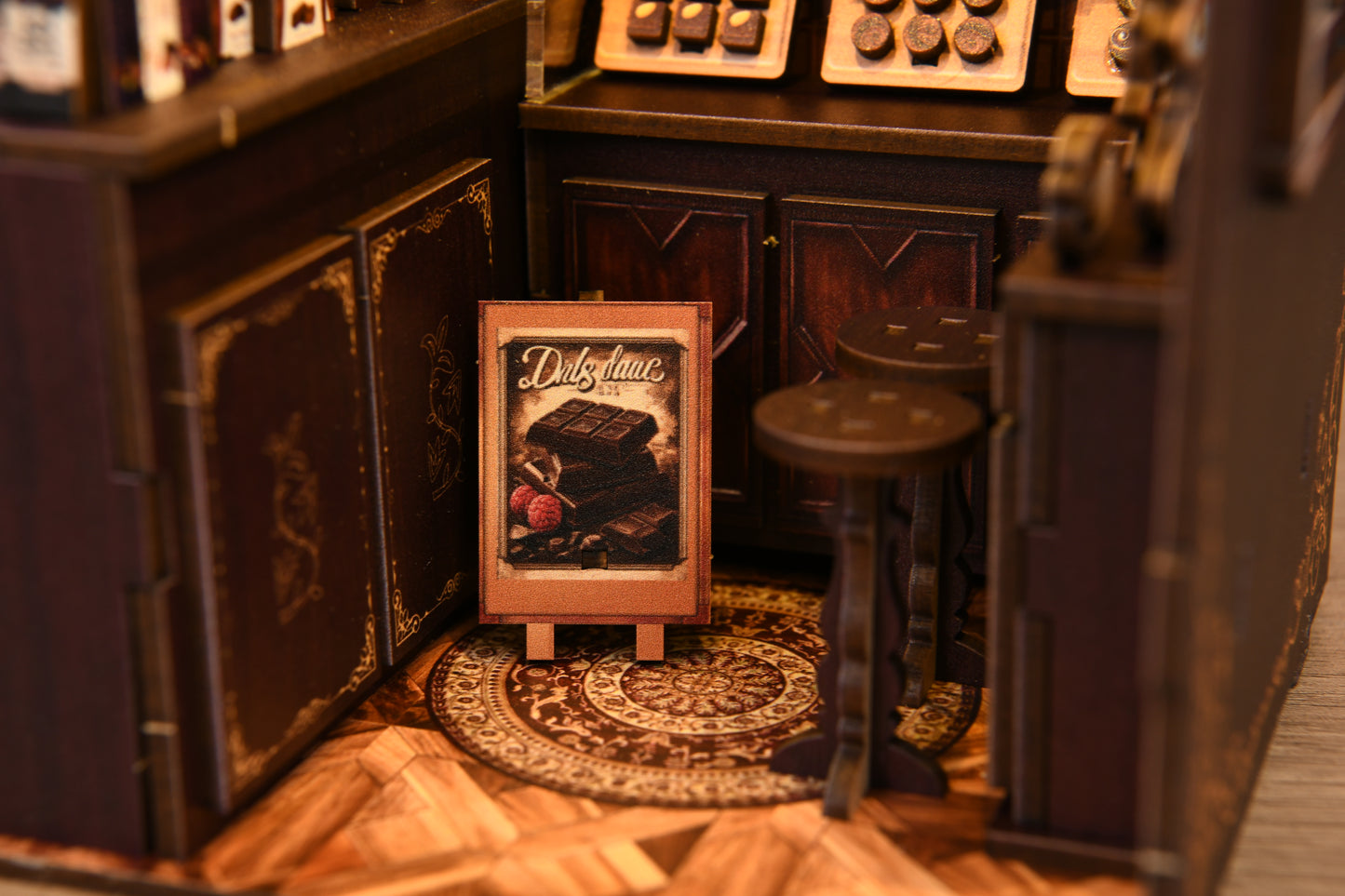 TJWFUNFUN Tiny Havens Collection – Sweet Chapter DIY Book Nook with LED Light, 189 PCS, Difficulty ★★★