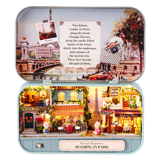 Roaming in Paris Box Theatre – Dreamland Trilogy Miniature Kit | DIY Handcrafted Scene by TJWFUNFUN